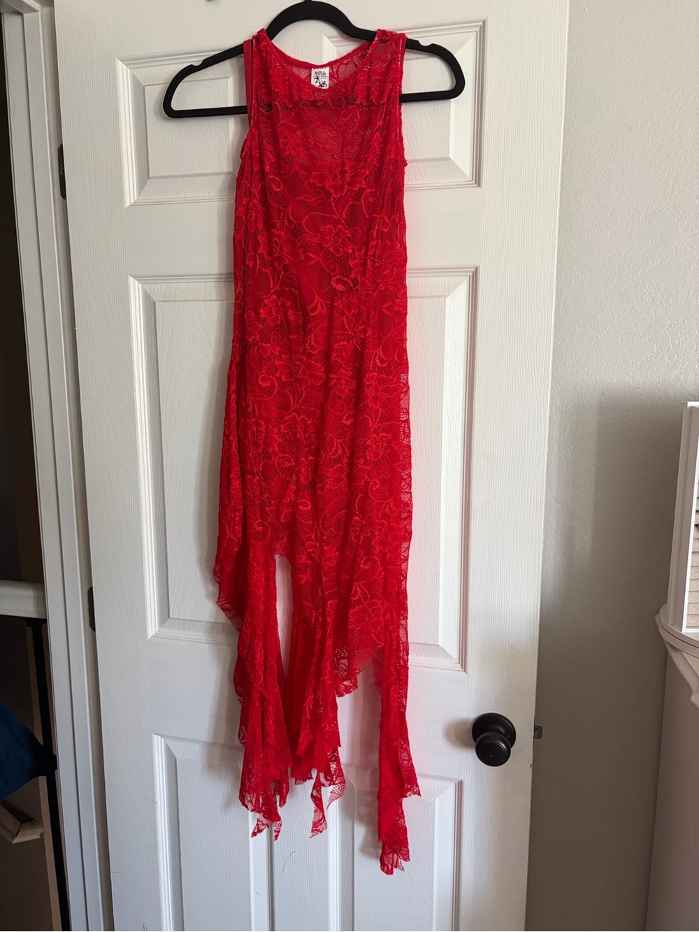 Wish Red Floral Lace dress small adult